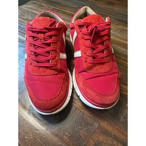 Vionic Ansel Red Nylon Suede Orthopedic Walking Sneakers Mens 10 TVM4311-2‎